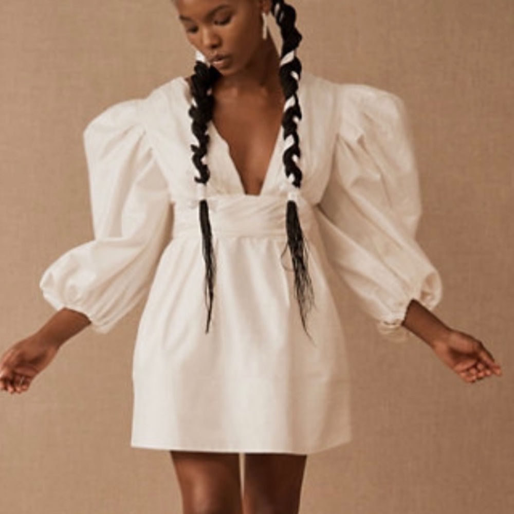 By Watters Meringue Silk Mini Dress